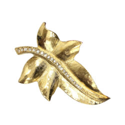 Broche Vintage SPHINX Feuille 9728