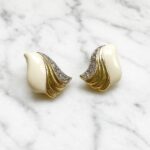 Boucles d'Oreilles Clips Vintage Eventail DL7501
