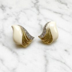 Boucles d'Oreilles Clips Vintage Eventail DL7501