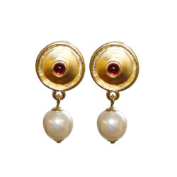 Boucles d’Oreilles Percées Vintage Rond E0057