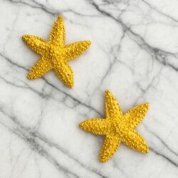 Boucles d’Oreilles Clips Vintage Etoiles de Mer E0484