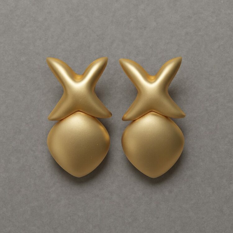 Boucles d’Oreilles Percées Vintage Croix E0506
