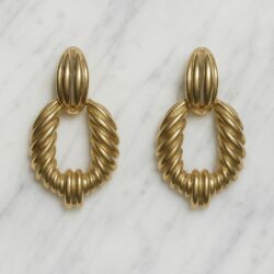 Boucles d’Oreilles Clips Vintage Torsade E1041