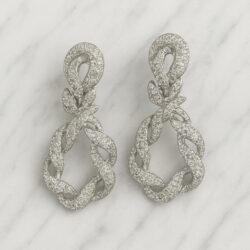 Boucles d’Oreilles Clips Vintage Torsade E1154
