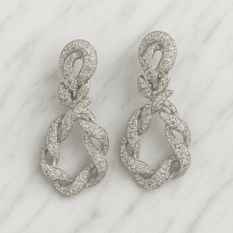 Boucles d’Oreilles Clips Vintage Torsade E1154