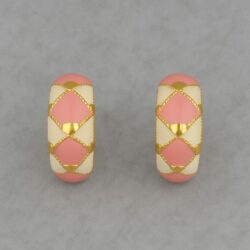 Boucles d’Oreilles Clips Vintage Arlequin E1208