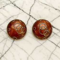 Boucles d’Oreilles Clips Vintage Rond E1431