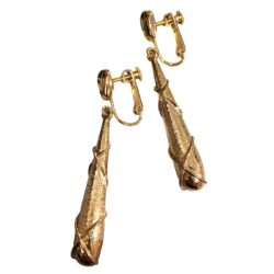 Boucles d’Oreilles Clips Vis Vintage Goutte E1714