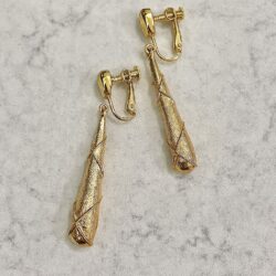 Boucles d’Oreilles Clips Vintage Goutte E1714