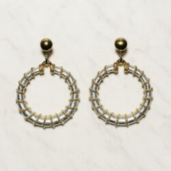 Boucles d’Oreilles Percées Vintage Rond E1885