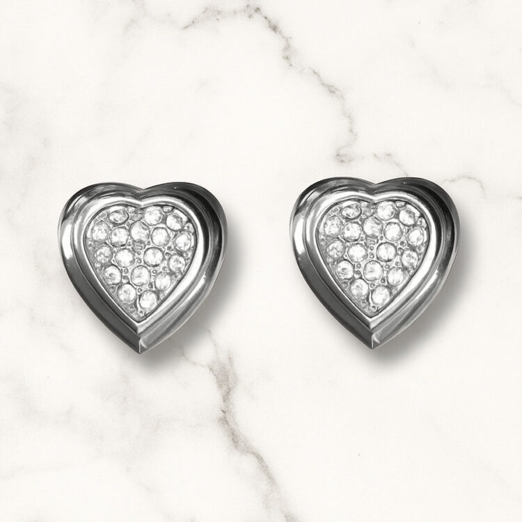Boucles d’Oreilles Clips Vintage SPHINX Coeur E2163