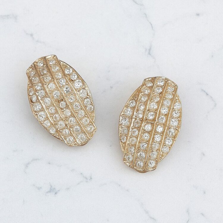 Boucles d’Oreilles Clips Vintage SPHINX Ovale E2458