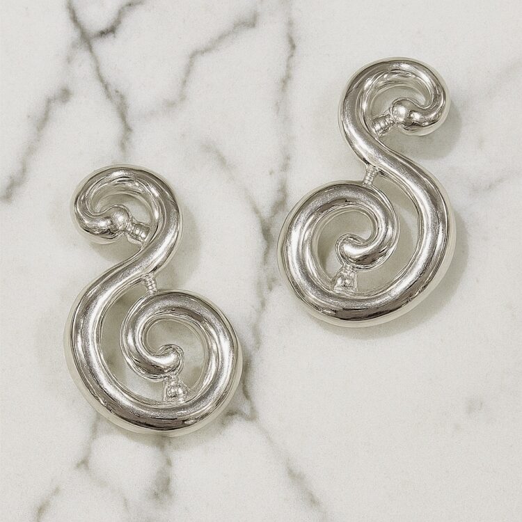 Boucles d’Oreilles Clips Vintage SPHINX Spirale E2547