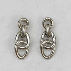 Boucles d’Oreilles Percées Vintage Torsade E2591