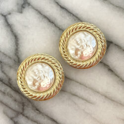 Boucles d’Oreilles Clips Vintage ADRIAN MANN Rond E2633