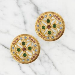 Boucles d’Oreilles Clips Vintage SPHINX Rond E2868