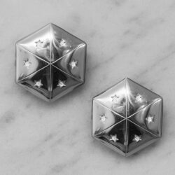 Boucles d’Oreilles Clips Vintage SPHINX Hexagonal E2967