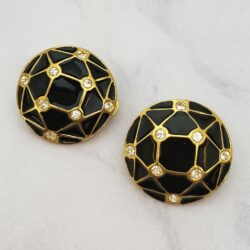 Boucles d’Oreilles Clips Vintage Rond E3063