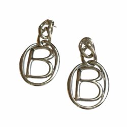 Boucles d'Oreilles Percées Vintage Lettre B E3162