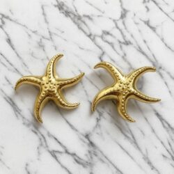 Boucles d’Oreilles Clips Vintage Etoile de Mer E3269