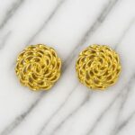 Boucles d’Oreilles Clips Vintage Rond E3326