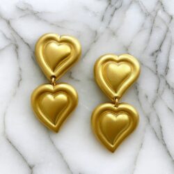 Boucles d’Oreilles Clips Vintage Coeur E3803