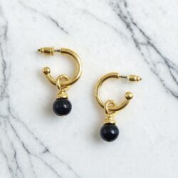 Boucles d’Oreilles Percées Vintage Boule E3869