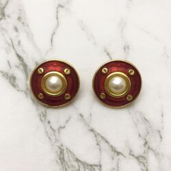 Boucles d’Oreilles Clips Vintage Rond E3978