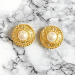 Boucles d’Oreilles Clips Vintage Rond E4004