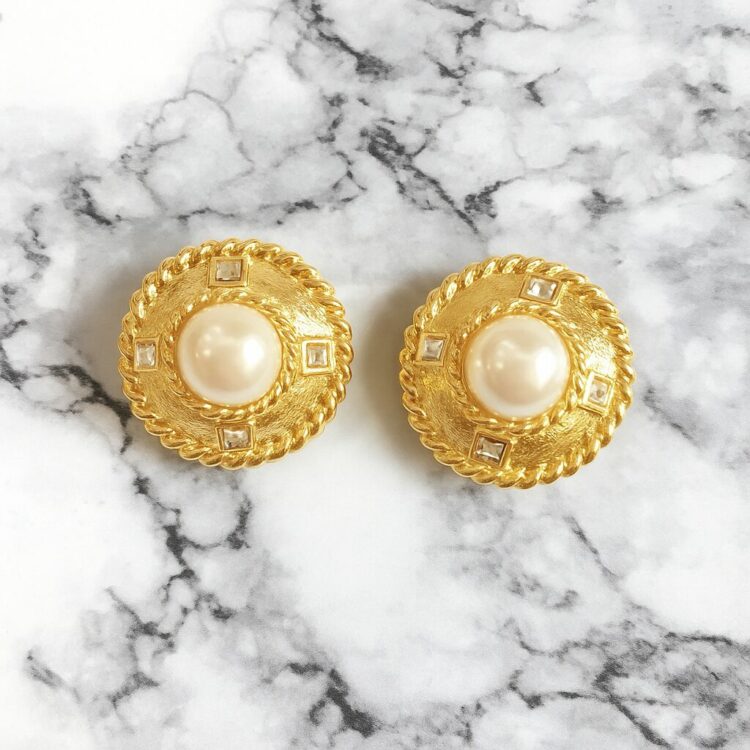 Boucles d’Oreilles Clips Vintage Rond E4004