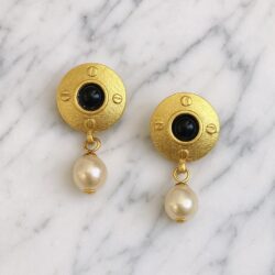 Boucles d’Oreilles Clips Vintage Rond E4019