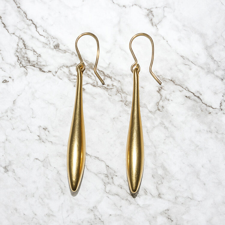 Boucles d'Oreilles Percées Vintage Goutte E4236