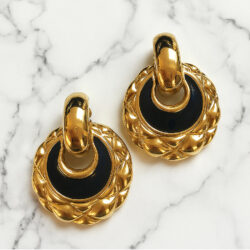 Boucles d’Oreilles Clips Vintage CAURA Rond E4255