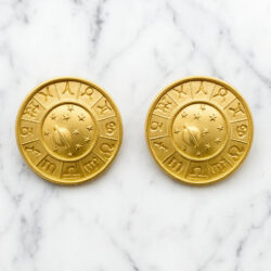 Boucles d’Oreilles Clips Vintage Signe du Zodique E4262