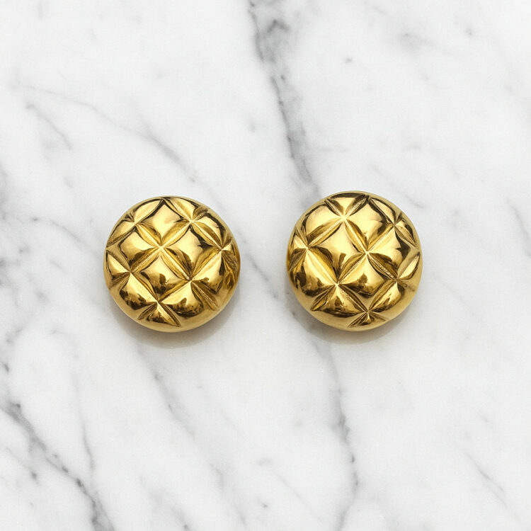 Boucles d’Oreilles Clips Vintage Rond Caura E4328