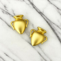 Boucles d’Oreilles Clips Vintage Rond CAURA E4333