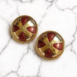 Boucles d’Oreilles Clips Vintage Rond CAURA E4341