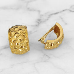 Boucles d’Oreilles Clips Vintage Créoles E4478