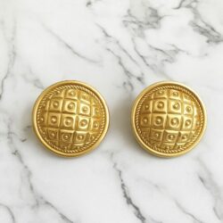 Boucles d’Oreilles Clips Vintage Rond E4657