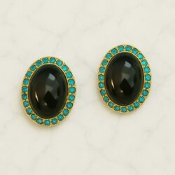 Boucles d’Oreilles Clips Vintage Ovale E507