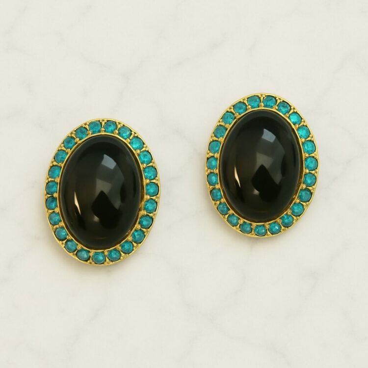 Boucles d’Oreilles Clips Vintage Ovale E507