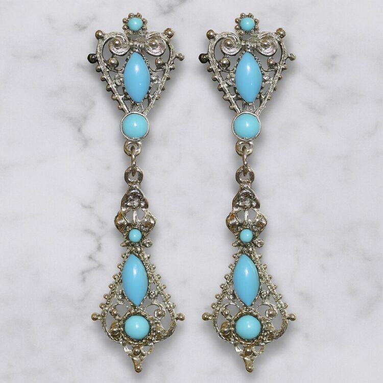 Boucles d’Oreilles Clips Vintage Arabesque E583
