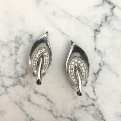 Boucles d’Oreilles Clips Vintage Feuille E75