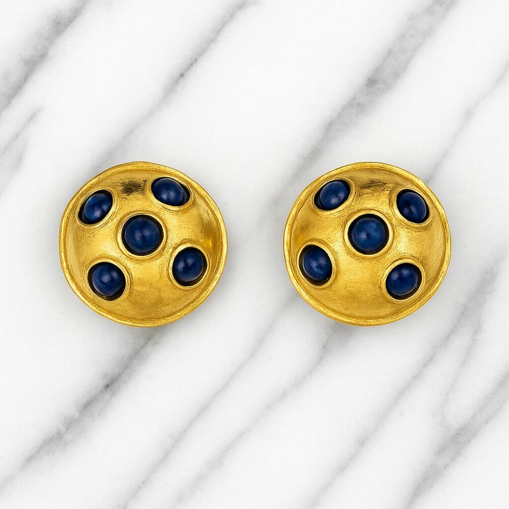 Boucles d’Oreilles Clips Vintage Bombé E916