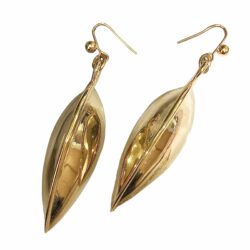 Boucles d'Oreilles Percées Vintage Feuille FH0231