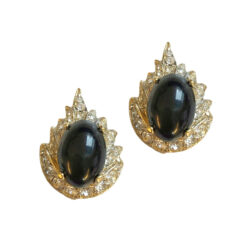 Boucles d’Oreilles Clips Vintage Feuille K524