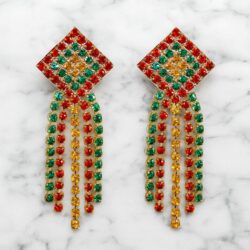 Boucles d’Oreilles Clips Vintage Franges XE2106