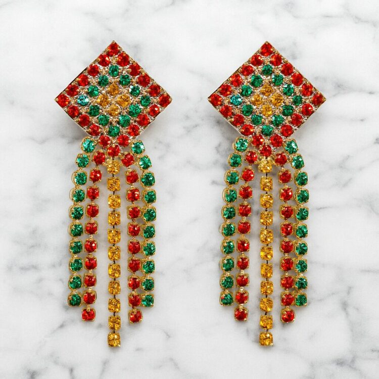 Boucles d’Oreilles Clips Vintage Franges XE2106