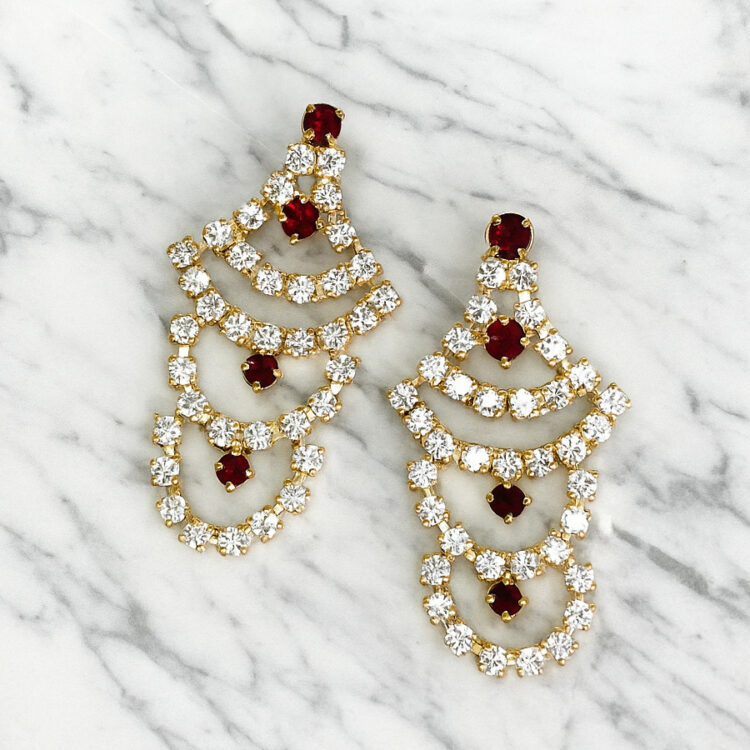 Boucles d'Oreilles Percées Vintage Arabesque XO216