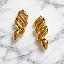 Boucles d’Oreilles Clips Vintage Torsade E3512